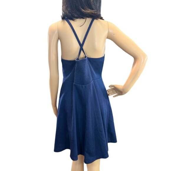 (5 for $25) Old Navy Fit & Flare Summer Dress in Navy size Large - Picture 4 of 6